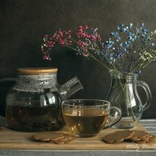 Оригинал схемы вышивки «Чай с печеньем» (№2539279)