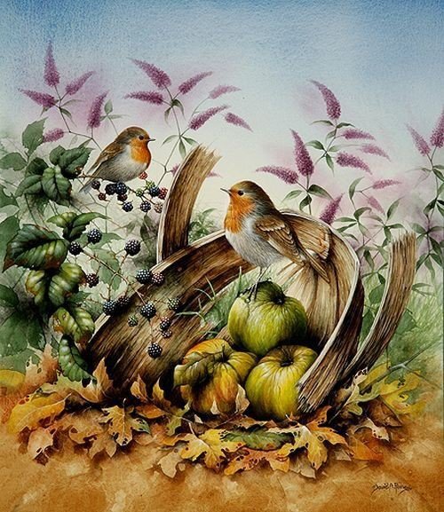 Осень - осень, птицы, овощи - оригинал