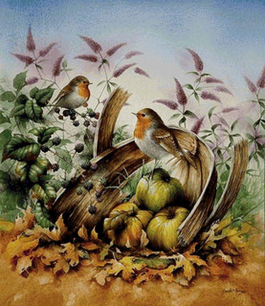 Осень - осень, овощи, птицы - предпросмотр
