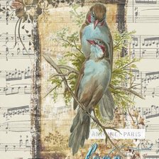 Оригинал схемы вышивки «Птицы на нотах» (№2542621)