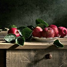 Оригинал схемы вышивки «Натюрморт с яблоками» (№2544381)