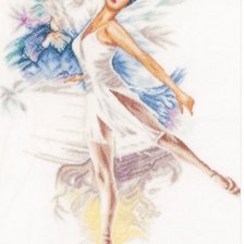 Оригинал схемы вышивки «балерина» (№2570119)
