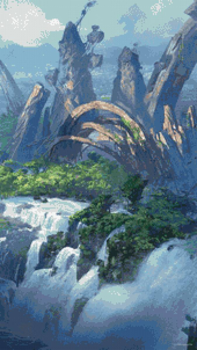 Планета Пандора - фантастика, водопад, природа - предпросмотр