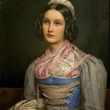 Схема вышивки «Портрет Хелены Зедльмайр (1813-1898) кисти Йозефа»