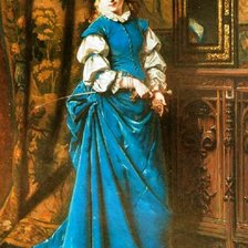 Схема вышивки «Девушка в голубом»