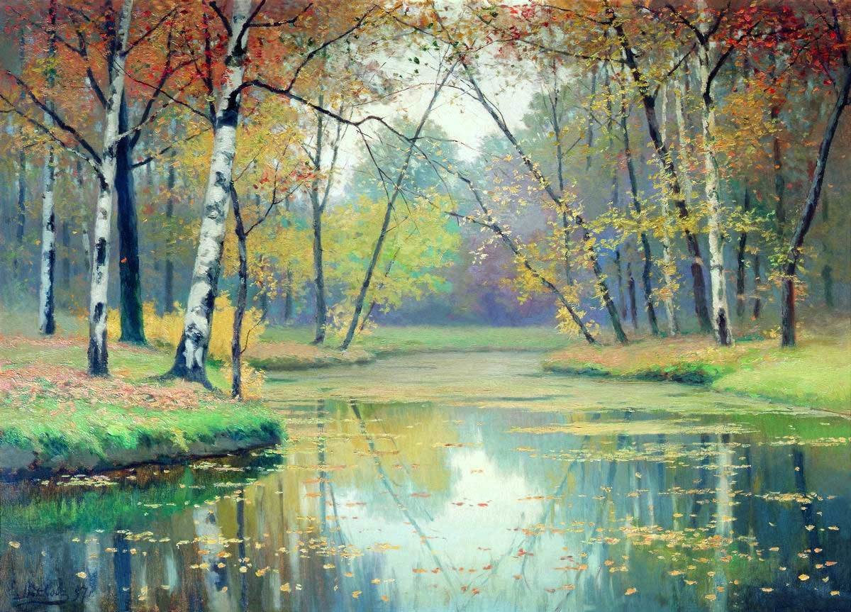 осень лес у реки - оригинал
