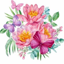 Оригинал схемы вышивки «Цветы» (№2603090)