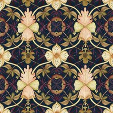 Схема вышивки «Орнамент для подушки цветы»