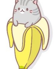 Схема вышивки «Котик в банане»