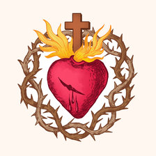 Оригинал схемы вышивки «сердце Иисуса» (№2616844)