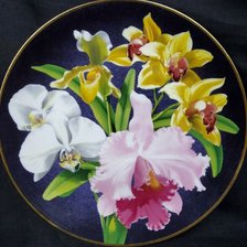 Оригинал схемы вышивки «Орхидеи» (№2625813)
