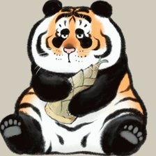 Схема вышивки «тигро-панда»