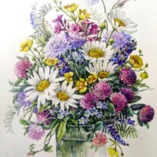 Оригинал схемы вышивки «Полевые цветы» (№2632167)