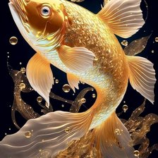 Оригинал схемы вышивки «золотая рыбка» (№2636060)