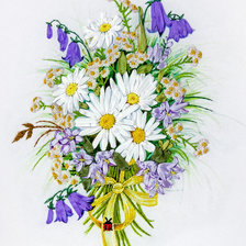 Оригинал схемы вышивки «Букет полевых цветов» (№2639226)