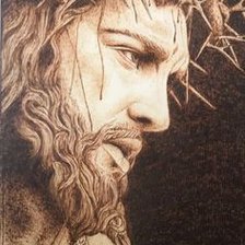 Схема вышивки «Иисус Христос в терновом венке»