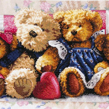 Оригинал схемы вышивки «семь плюшевых медведей» (№2649799)