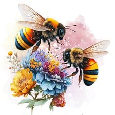 Оригинал схемы вышивки «Пчелки-труженицы» (№2658027)