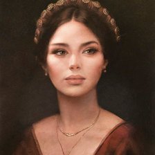 Оригинал схемы вышивки «Портрет девушки» (№2659254)