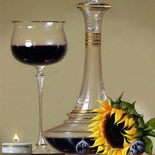 Оригинал схемы вышивки «Рубиновое вино» (№2662893)