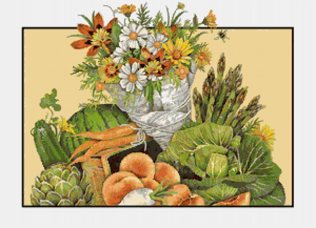 Овощи - акварель, овощи, рисунок - предпросмотр