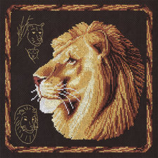 Оригинал схемы вышивки «Гривастый лев» (№2680054)