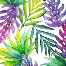 Оригинал схемы вышивки «Тропические листья» (№2683085)