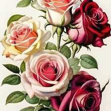 Оригинал схемы вышивки «Розы» (№2685120)