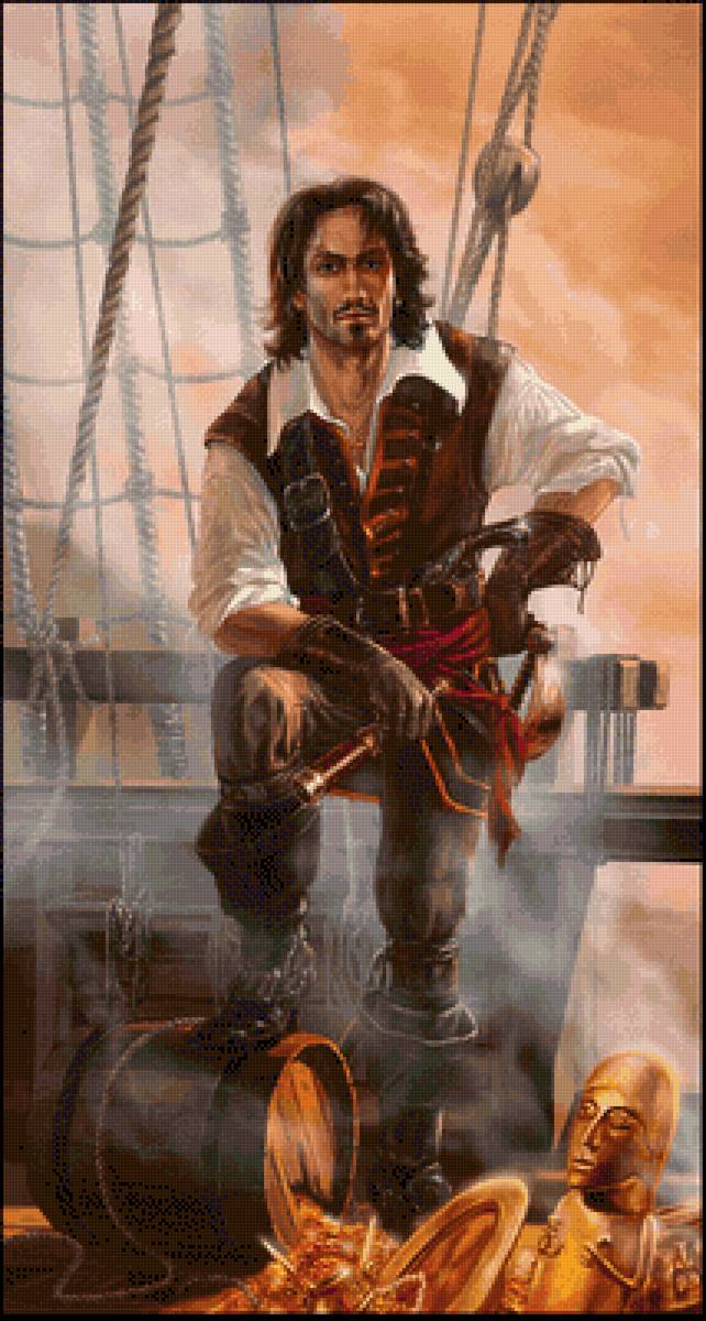 капитан пиратов - море, капитан, корабль, пират, золото, абордаж - предпросмотр