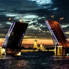 Оригинал схемы вышивки «Разводной мост Санкт-Петербург» (№2693195)