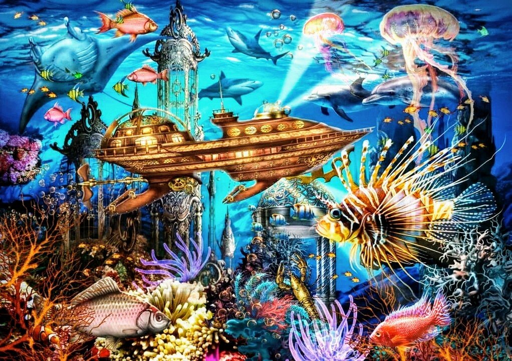 №2700834 - подводный мир, фантастика, рыбы - оригинал