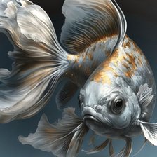 Схема вышивки «серебряная рыбка»