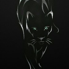 Схема вышивки «Черная кошка- в тёмной комнате»