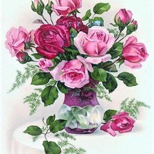 Оригинал схемы вышивки «Букет из роз» (№2712292)