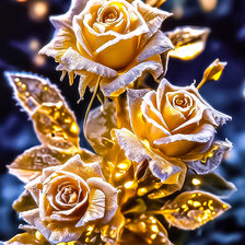 Схема вышивки «Золотые розы 🌹»