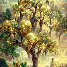 Оригинал схемы вышивки «Золотое дерево» (№2715862)