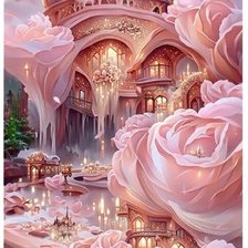 Оригинал схемы вышивки «Розовый дом» (№2715863)