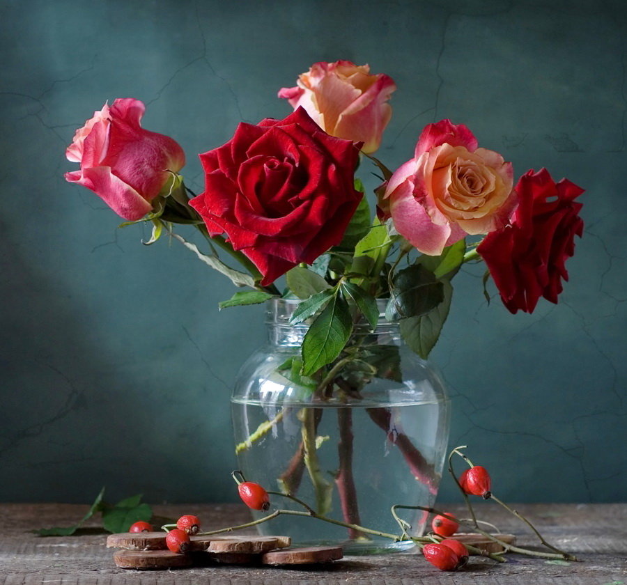 №2721476 - цветы, букет, розы - оригинал