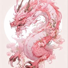 Схема вышивки «Розовый дракон»