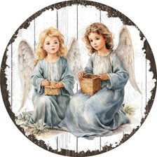 Оригинал схемы вышивки «Ангелы» (№2722141)