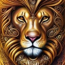 Схема вышивки «Король-лев»