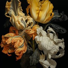 Оригинал схемы вышивки «Жёлтые тюльпаны» (№2726646)
