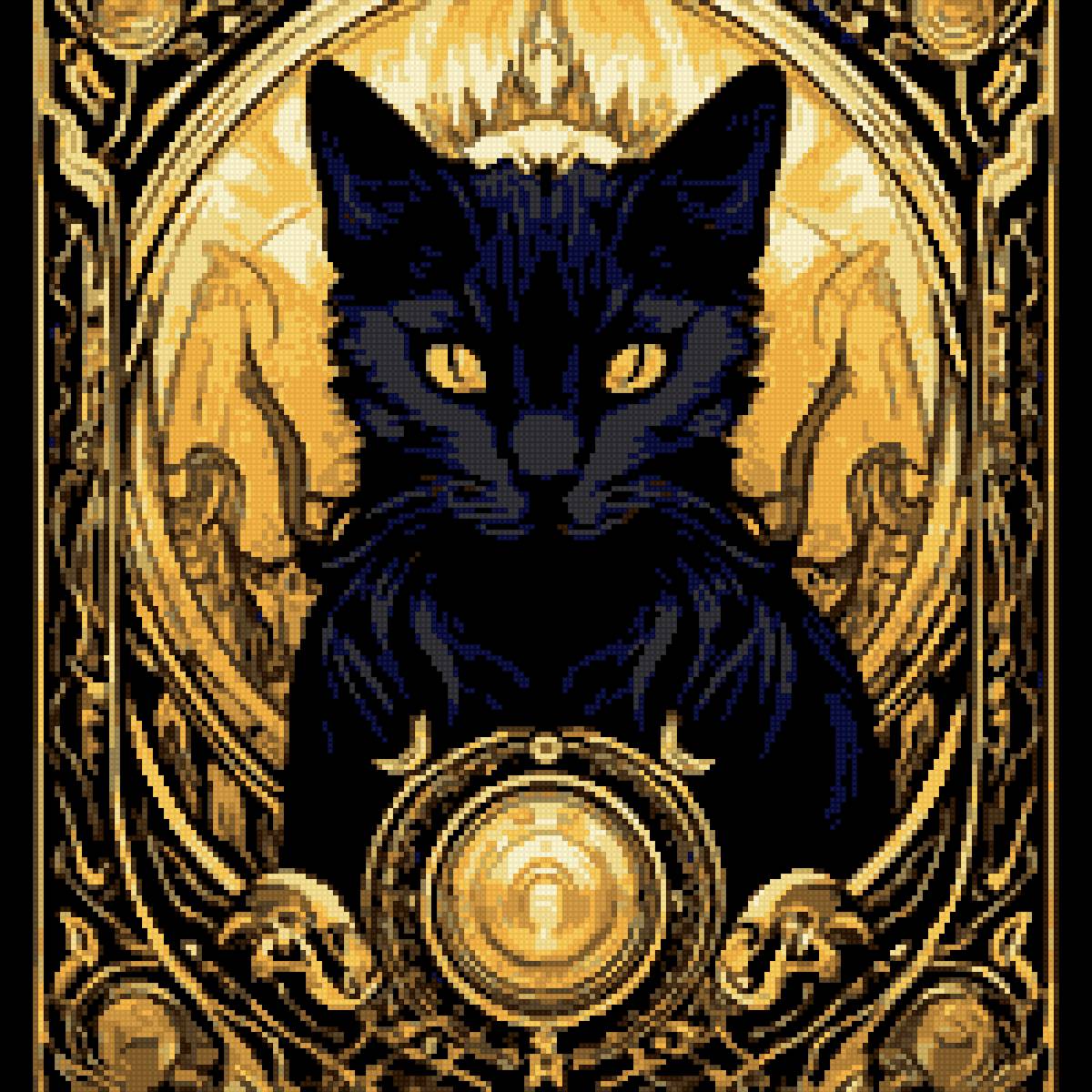 Кот Таро - волшебная, черный кот, карты, волшебство, мистика, таро, кот - предпросмотр