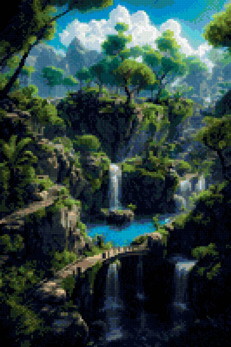 природа - водопад - предпросмотр