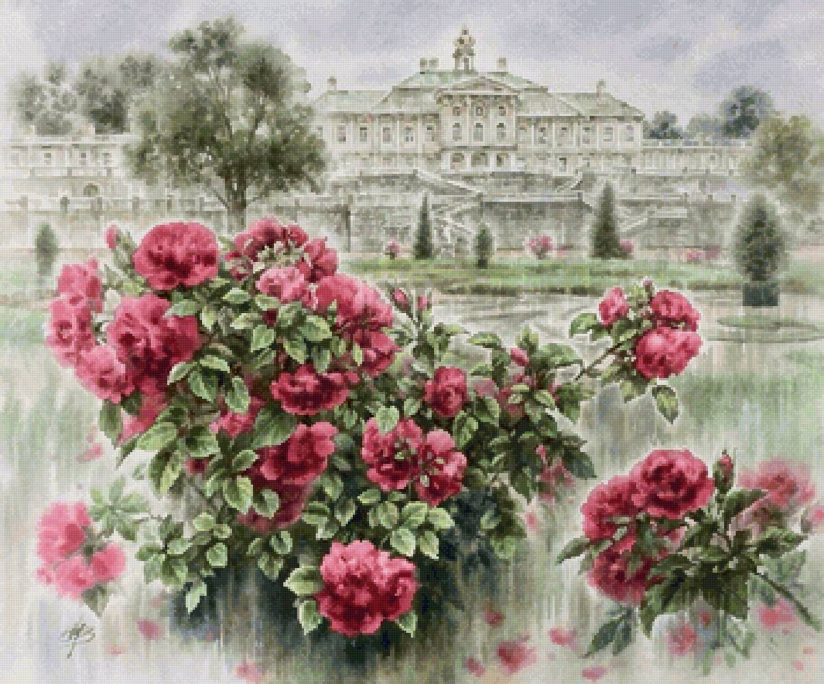 Дворцовые тайны - дворец, розы - предпросмотр