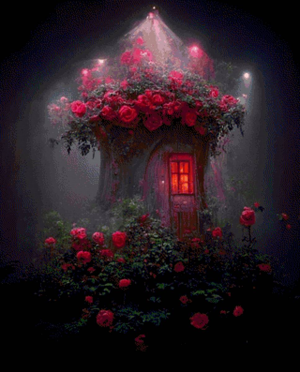 Дом - розы, дом, цветы - предпросмотр