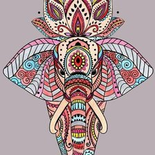 Оригинал схемы вышивки «индийский слон» (№2736418)