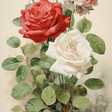 Оригинал схемы вышивки «Букет роз» (№2738385)