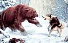 Оригинал схемы вышивки «Охота на медведя» (№2747620)