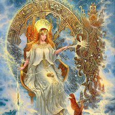 Схема вышивки «Славянская Богиня Вселенской судьбы Макошь»